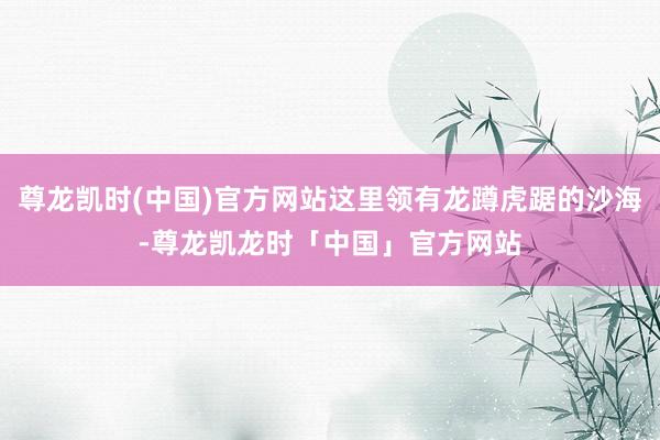 尊龙凯时(中国)官方网站这里领有龙蹲虎踞的沙海-尊龙凯龙时「中国」官方网站