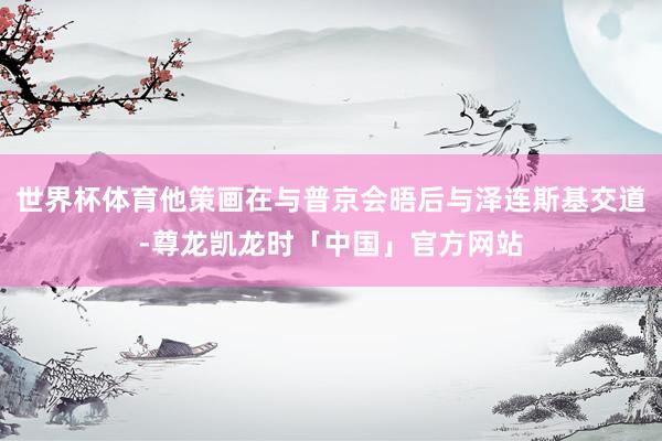 世界杯体育他策画在与普京会晤后与泽连斯基交道-尊龙凯龙时「中国」官方网站