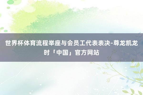 世界杯体育流程举座与会员工代表表决-尊龙凯龙时「中国」官方网站